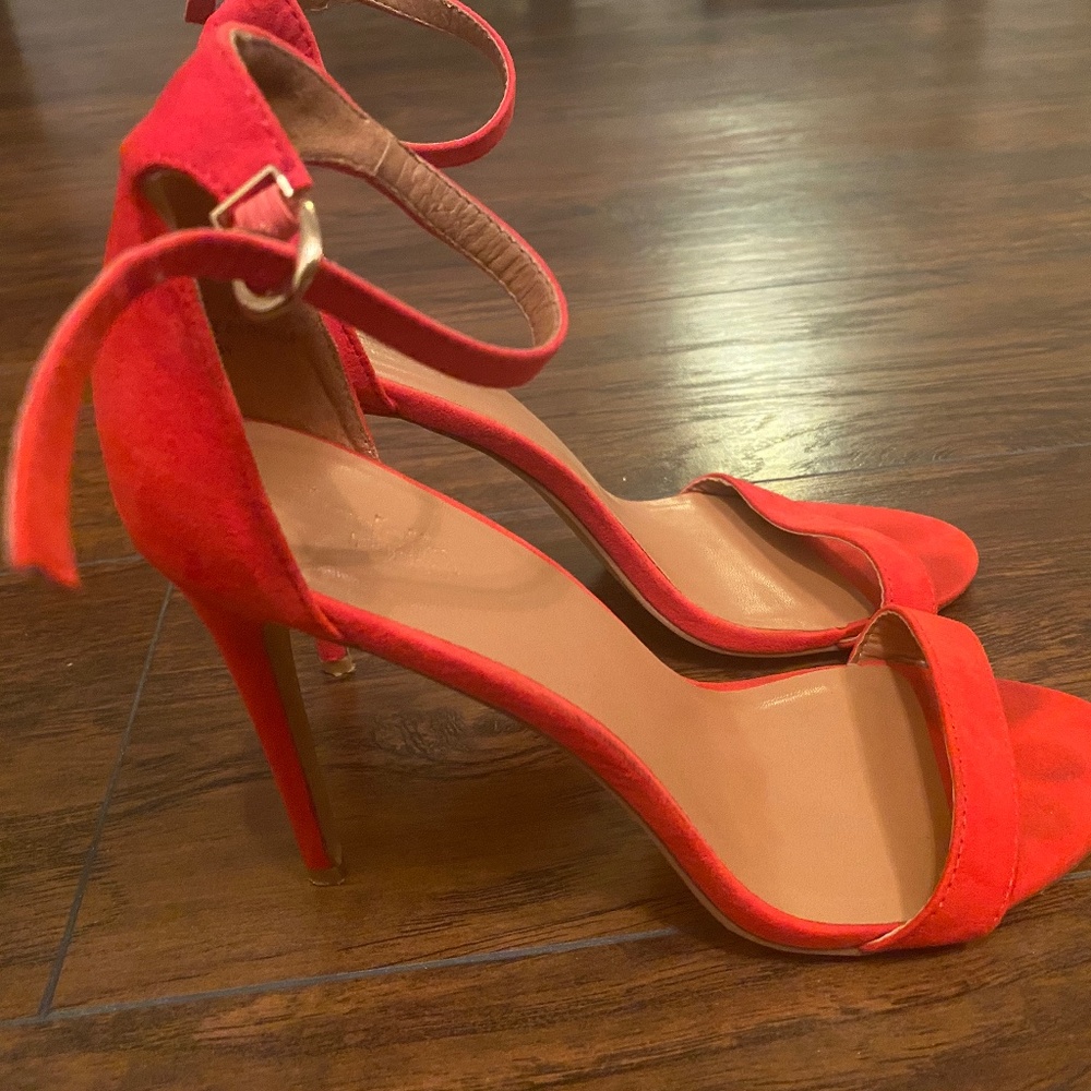 Charlotte Russe, size 10 red/orange heels